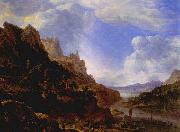 SAFTLEVEN, Cornelis Rhineland Fantasy View oil painting reproduction